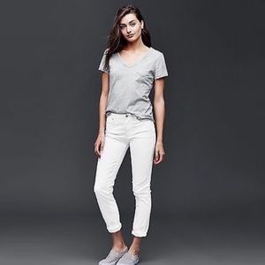 Gap White Best Girlfriend Cropped Jeans Size 29